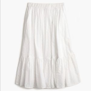 J Crew Swiss Dot Eyelet Skirt